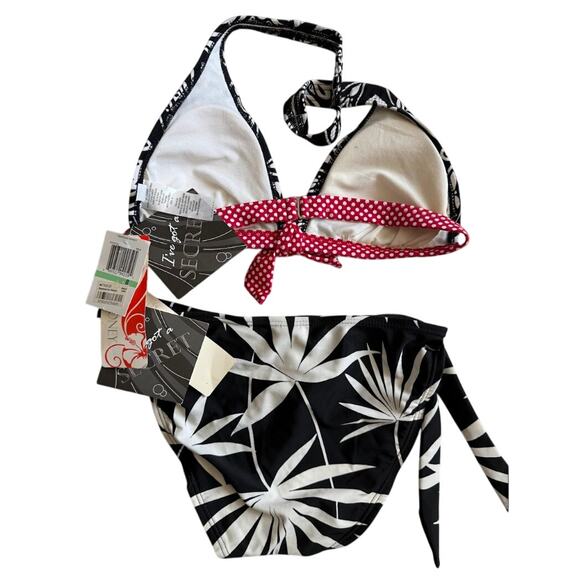 Tropical Honey Black Printed 2-Piece Bikini – Size M – New with Tags - Picture 2 of 2